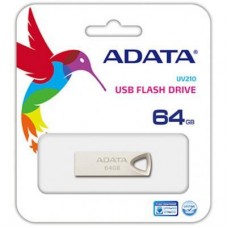 USB-флеш-накопичувач ADATA 64GB UV210 Metal Silver USB 2.0 (AUV210-64G-RGD) - Фото