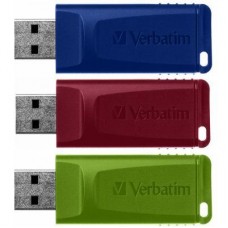 USB-флеш-накопичувач Verbatim 3x16GB Slider Red/Blue/Green USB 2.0 (49326) - Фото