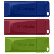 USB-флеш-накопичувач Verbatim 3x16GB Slider Red/Blue/Green USB 2.0 (49326) - Фото