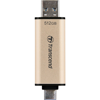 USB флеш накопитель Transcend 512GB JetFlash 930C Gold-Black USB 3.2/Type-C (TS512GJF930C)