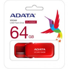 USB флеш накопитель ADATA 64GB AUV 240 Red USB 2.0 (AUV240-64G-RRD) - Фото