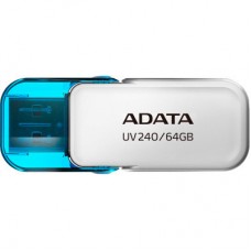 USB флеш накопитель ADATA 64GB AUV 240 White USB 2.0 (AUV240-64G-RWH) - Фото