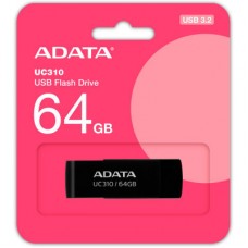 USB флеш накопитель ADATA 64GB UC310 Black USB 3.0 (UC310-64G-RBK) - Фото