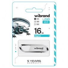 USB-флеш накопичувач Wibrand 16 GB Aligator White USB 2.0 (WI2.0/AL16U7W) - Фото