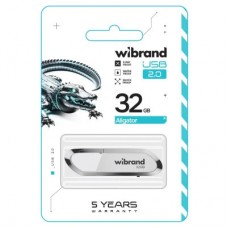 USB-флеш накопичувач Wibrand 32 GB Aligator White USB 2.0 (WI2.0/AL32U7W) - Фото