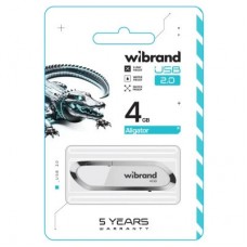 USB флешнакопичувач Wibrand 4GB Aligator White USB 2.0 (WI2.0/AL4U7W) - Фото
