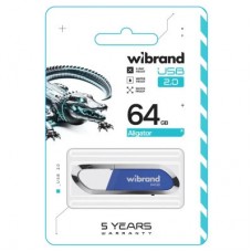 USB-флеш накопичувач Wibrand 64 GB Aligator Blue USB 2.0 (WI2.0/AL64U7U) - Фото