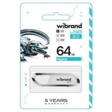 USB флешнакопичувач Wibrand 64 GB Aligator White USB 2.0 (WI2.0/AL64U7W) - Фото