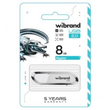 USB флешнакопичувач Wibrand 8 GB Aligator White USB 2.0 (WI2.0/AL8U7W) - Фото