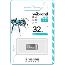 USB флеш накопитель Wibrand 32GB Ant Silver USB 3.2 Gen 1 (USB 3.0) (WI3.2/AN32M4S) - Фото