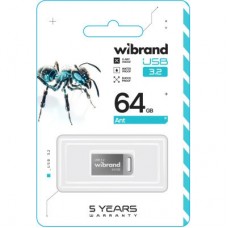 USB флеш накопитель Wibrand 64GB Ant Silver USB 3.2 Gen 1 (USB 3.0) (WI3.2/AN64M4S) - Фото