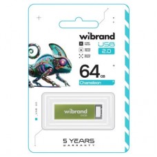 USB-флеш накопичувач Wibrand 64 GB Chameleon Green USB 2.0 (WI2.0/CH64U6LG) - Фото