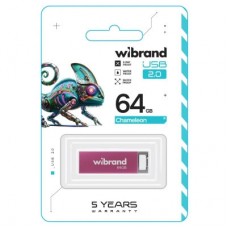 USB-флеш накопичувач Wibrand 64 GB Chameleon Pink USB 2.0 (WI2.0/CH64U6P) - Фото