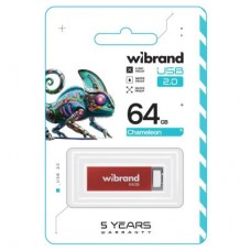 USB-флеш накопичувач Wibrand 64 GB Chameleon Red USB 2.0 (WI2.0/CH64U6R) - Фото