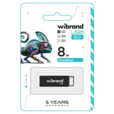 USB-флеш накопичувач Wibrand 8 GB Chameleon Black USB 2.0 (WI2.0/CH8U6B) - Фото
