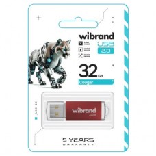 USB флеш накопитель Wibrand 32GB Cougar Red USB 2.0 (WI2.0/CU32P1R) - Фото