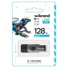 USB флешнакопичувач Wibrand 128 GB Lizard Black USB 3.2 Gen 1 (USB 3.0) (WI3.2/LI128P9B) - Фото