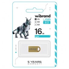 USB флешнакопичувач Wibrand 16 GB lynx Gold USB 2.0 (WI2.0/LY16M2G) - Фото