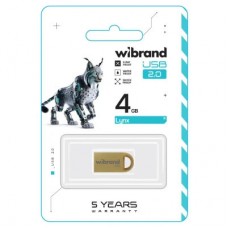 USB-флеш накопичувач Wibrand 4GB lynx Gold USB 2.0 (WI2.0/LY4M2G) - Фото