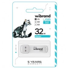 USB-флеш-накопичувач Wibrand 32 GB Marten White USB 3.2 Gen 1 (USB 3.0) (WI3.2/MA32P10W) - Фото