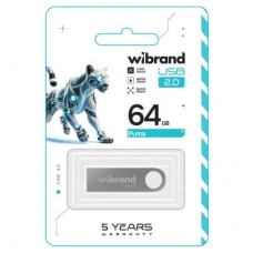 USB флешнакопичувач Wibrand 64 GB Puma Silver USB 2.0 (WI2.0/PU64U1S) - Фото
