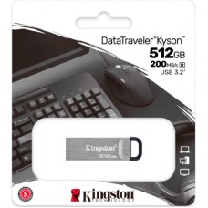 USB флеш накопитель Kingston 512GB DataTraveler Kyson Silver/Black USB 3.2 (DTKN/512GB) - Фото