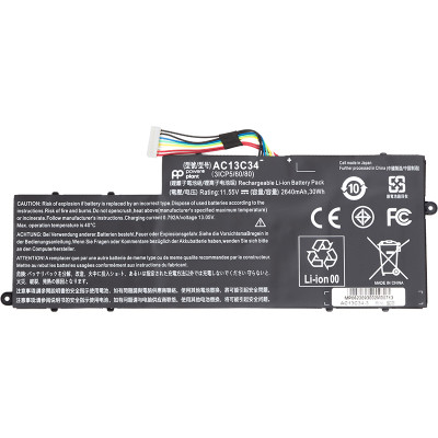 Акумулятор для ноутбука ACER Aspire V5-122P (AC13C34) 11.55 V 2640 mAh PowerPlant (NB410651)