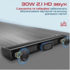 Акустична система Promate StreamBar-30 Black (streambar-30.black) - Фото