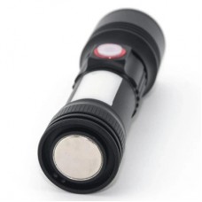 Фонарь Quantum Adept 10W LED zoom +COB з USB+ Li-ion18650/2600mAh (QM-FL1031-18650/2600) - Фото
