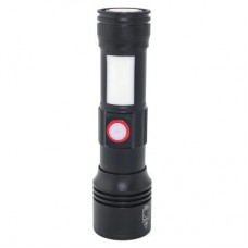 Фонарь Quantum Adept 10W LED zoom +COB з USB+ Li-ion18650/2600mAh (QM-FL1031-18650/2600) - Фото
