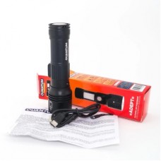 Фонарь Quantum Adept 10W LED zoom +COB з USB+ Li-ion18650/2600mAh (QM-FL1031-18650/2600) - Фото