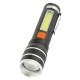 Фонарь Quantum Helper 10W LED zoom +COB з USB (QM-FL1032)