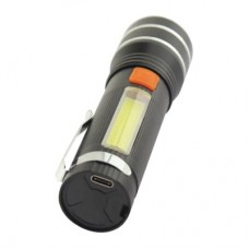 Фонарь Quantum Helper 10W LED zoom +COB з USB (QM-FL1032) - Фото