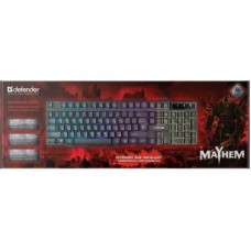 Клавіатура Defender Mayhem Mayhem GK-360DL USB UA Black (45362) - Фото
