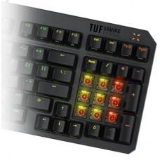 Клавіатура ASUS TUF Gaming K3 Gen II Opti-Mech RGB Red Switches USB UA Black (90MP0390-BKMA00) - Фото