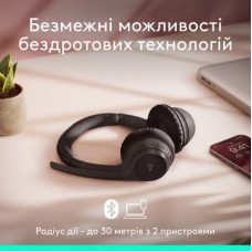 Наушники Logitech Zone 300 Bluetooth Graphite (981-001407) - Фото