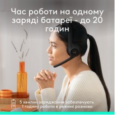 Наушники Logitech Zone 300 Bluetooth Graphite (981-001407) - Фото