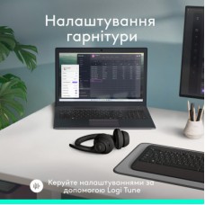Наушники Logitech Zone 300 Bluetooth Graphite (981-001407) - Фото