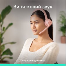 Наушники Logitech Zone 300 Bluetooth Rose (981-001412) - Фото