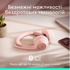 Наушники Logitech Zone 300 Bluetooth Rose (981-001412) - Фото