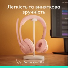 Наушники Logitech Zone 300 Bluetooth Rose (981-001412) - Фото