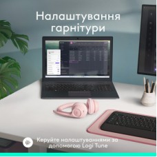 Наушники Logitech Zone 300 Bluetooth Rose (981-001412) - Фото