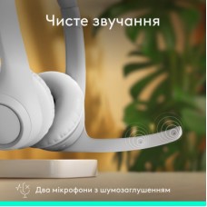Наушники Logitech Zone 300 Bluetooth Off-White (981-001417) - Фото