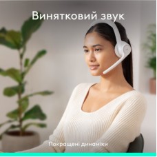 Наушники Logitech Zone 300 Bluetooth Off-White (981-001417) - Фото