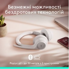Наушники Logitech Zone 300 Bluetooth Off-White (981-001417) - Фото