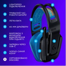 Наушники Logitech G535 Lightspeed Console Wireless Black (939-002219) - Фото
