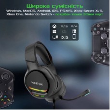 Наушники Vertux Tokyo 7.1 Mini Jack 3.5мм Black (tokyo.black) - Фото