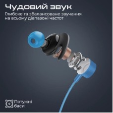 Навушники Promate Blend Blue (blend.blue) - Фото