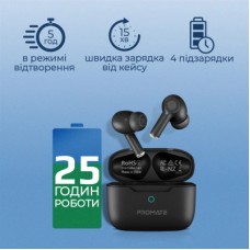Наушники Promate ProPods Black (propods.black) - Фото