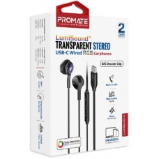 Наушники Promate LumiBuds-C Black (lumibuds-c.black) - Фото